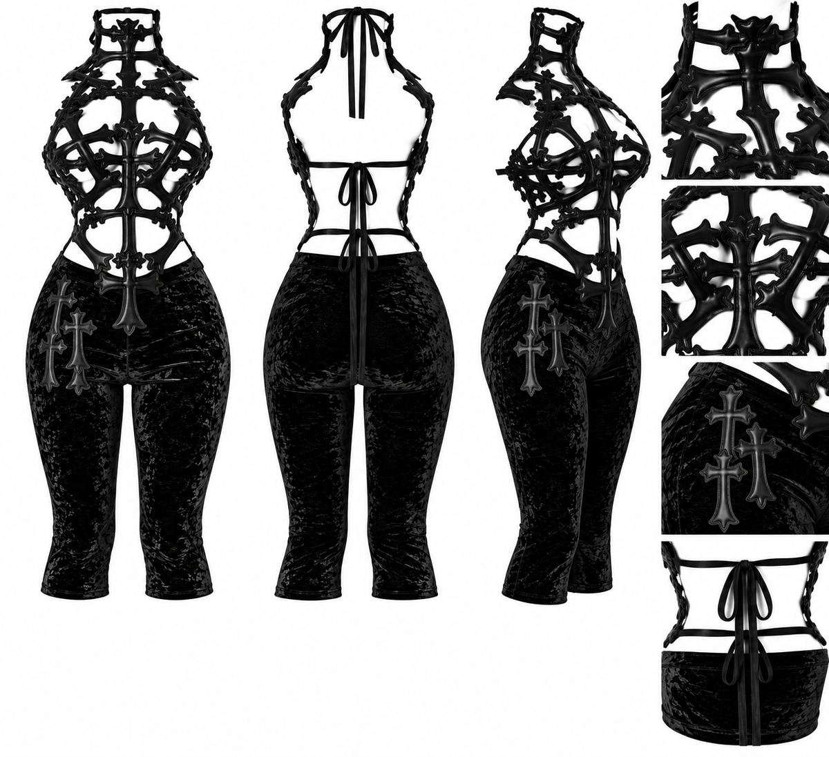 CAGED HEARTS CAPRI JUMPSUIT