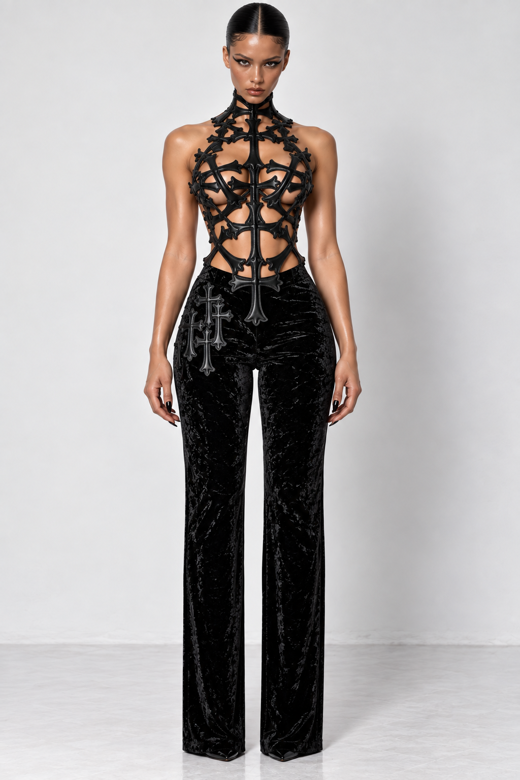 CAGED HEARTS JUMPSUIT