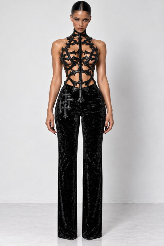 CAGED HEARTS JUMPSUIT