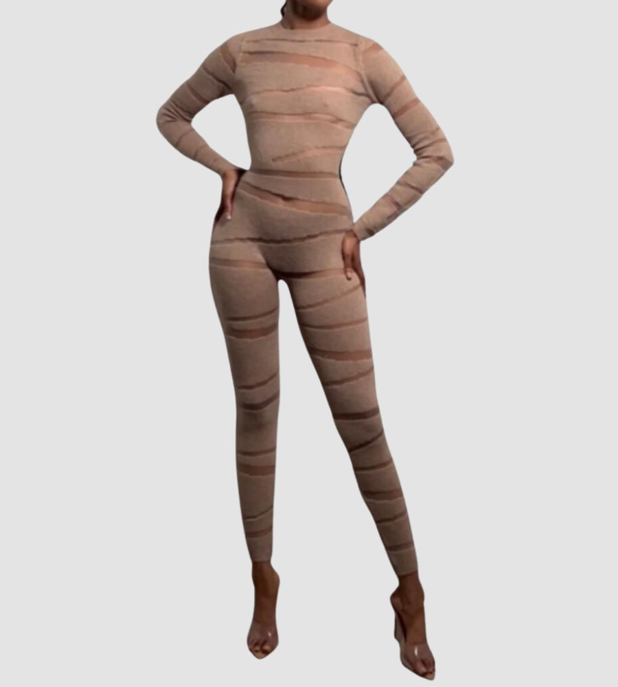 Illusion Nude Jumpsuit - Sample Sale