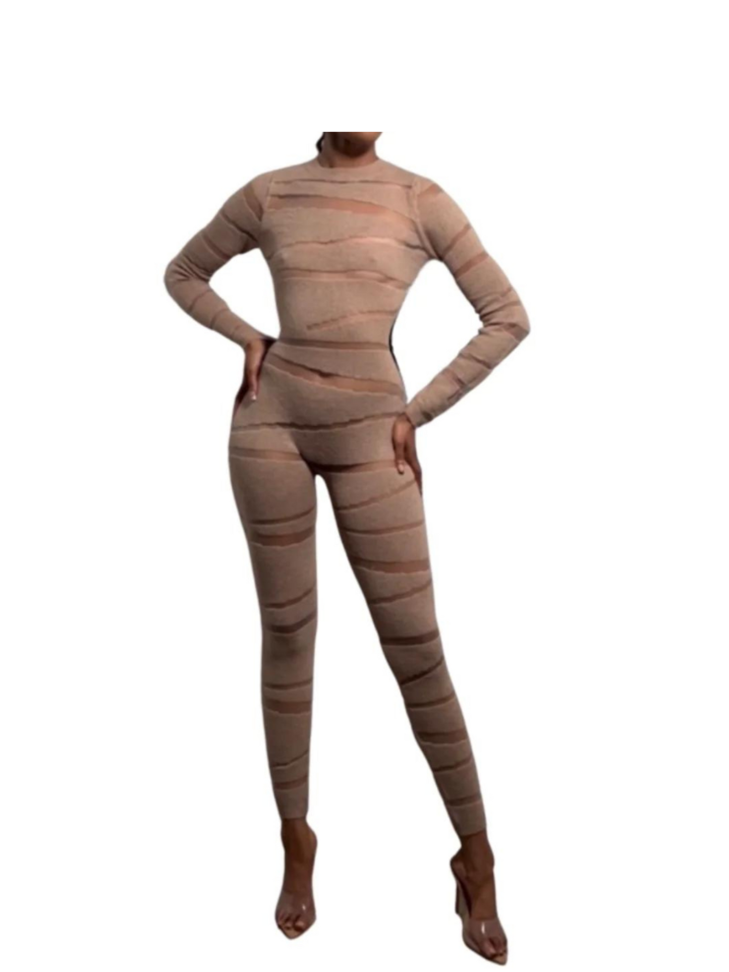 Illusion Nude Jumpsuit - Sample Sale