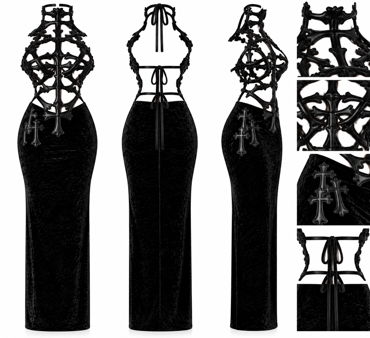 CAGED HEARTS GOWN