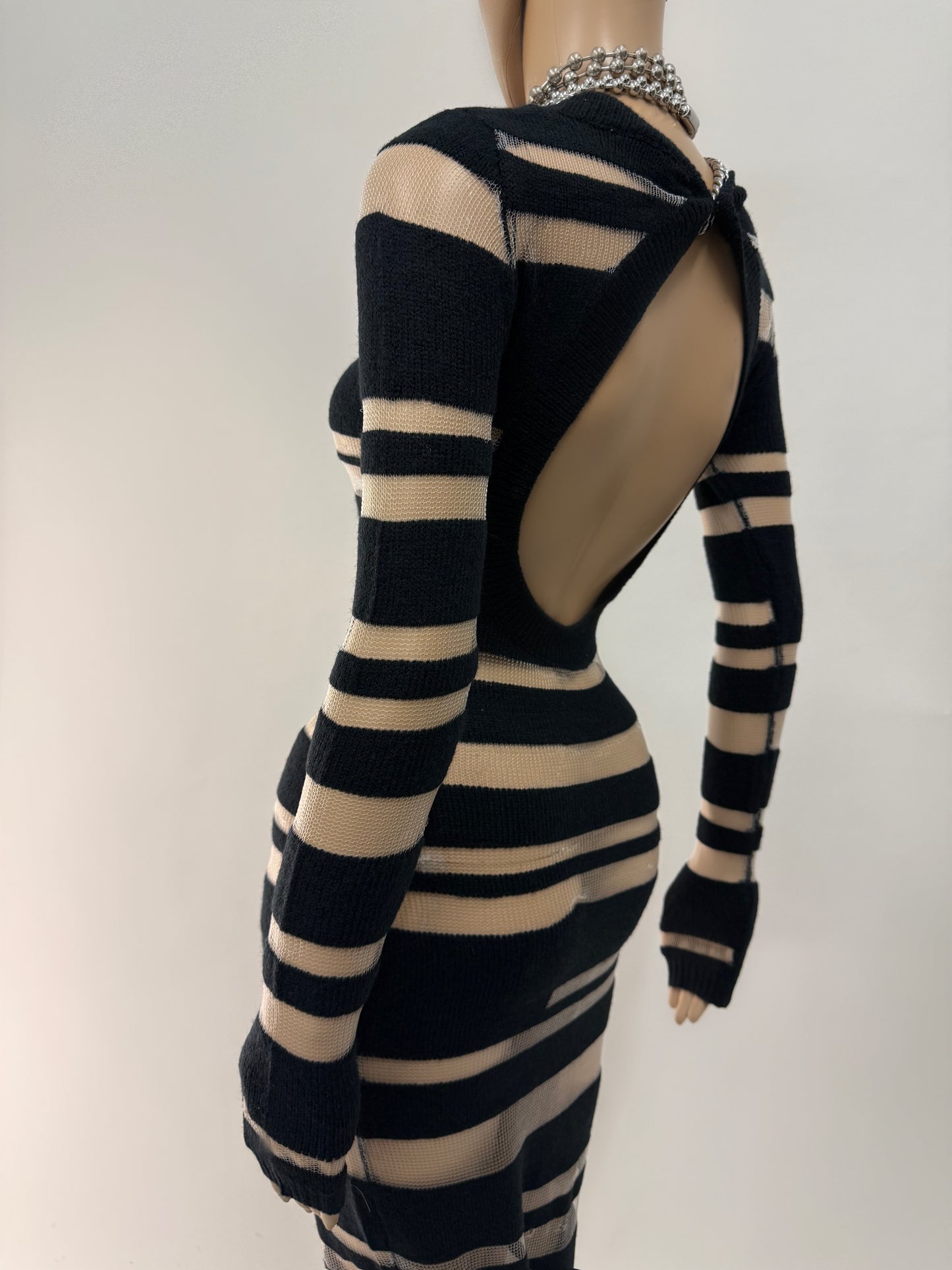 Maxikleid aus Illusionsstrick
