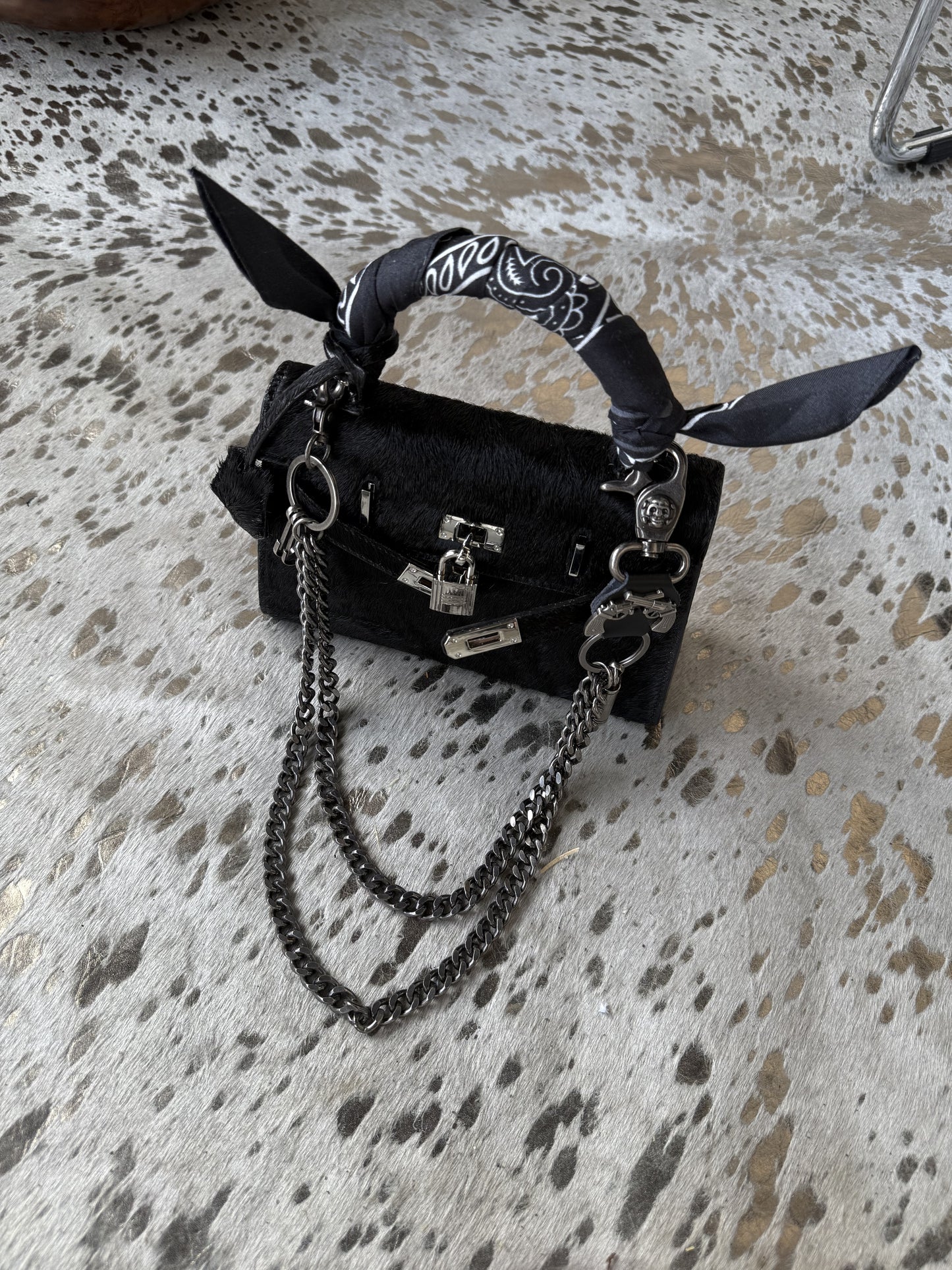 Vintage Onyx Hide Kelly 22